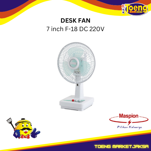 KIPAS MEJA / DESK FAN 7 inch F-18 DC 220V MASPION