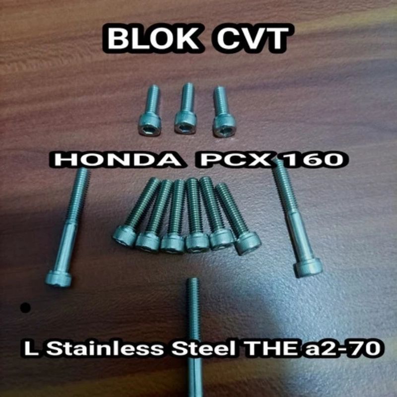 Baut CVT Bak Caver CVT PCX 160 L Stainless