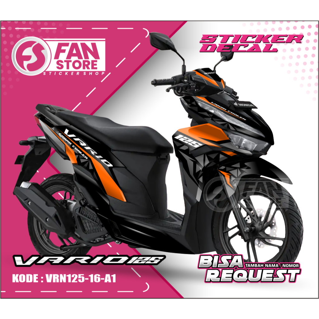 STIKER DECAL VARIO 125 2023 - STIKER FULLBODY MOTOR VARIO 125 NEW TAHUN 2023 CUSTOM- VRN125