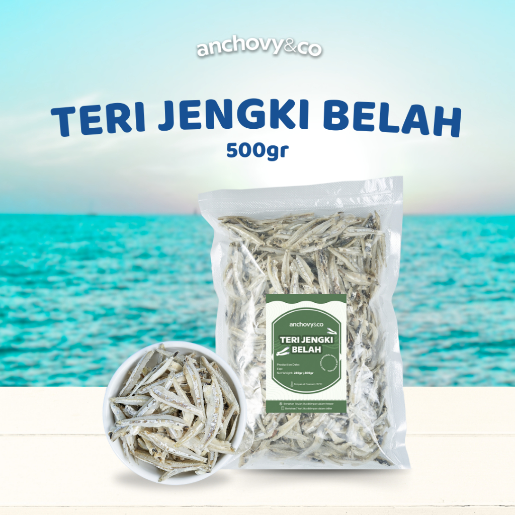

Ikan Asin Teri Jengki Belah 500gr | anchovyandco