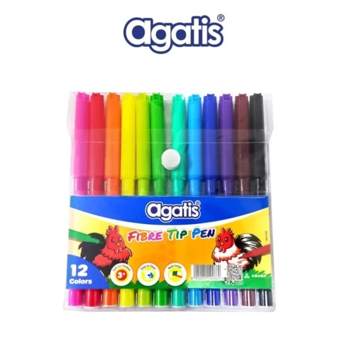 

TBMO Spidol warna / spidol gambar - Agatis Fibre Tip pen 12 Warna