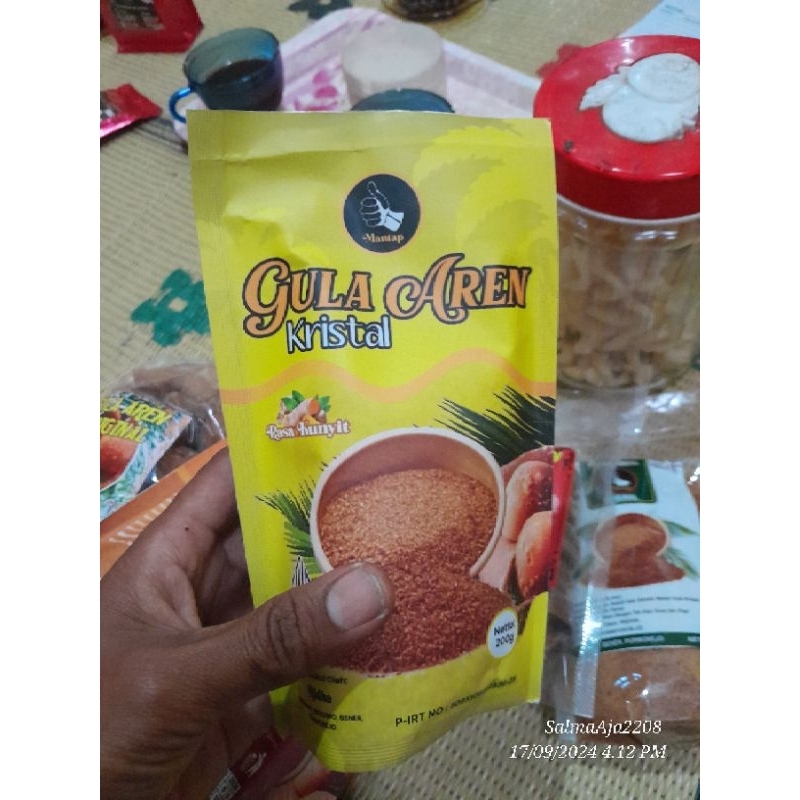 

200Gr Gula Aren Semut / Rasa Kunyit / Bubuk / Kristal / Cap Jempol 100% Organik (Asli Purworejo)