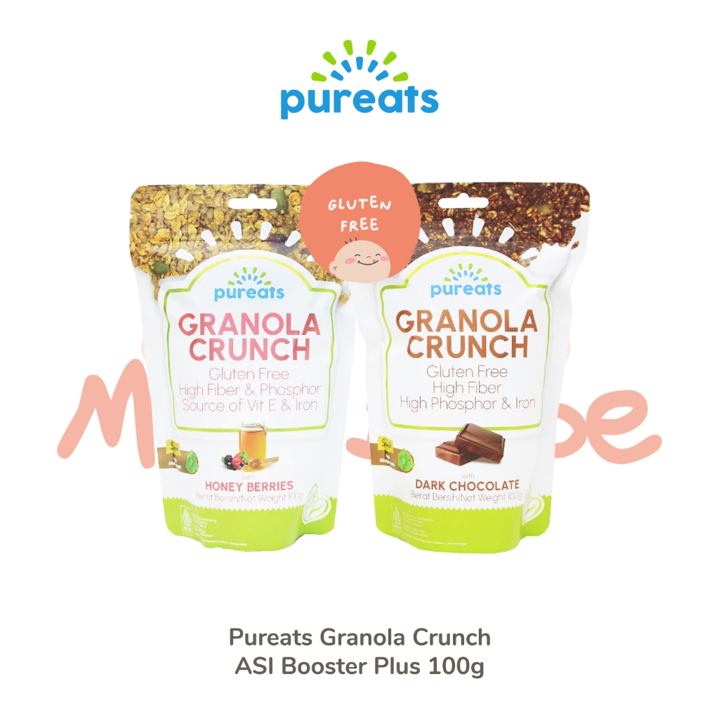 

Pureats Granola Crunch Gluten Free Snack ASI Booster Plus Cemilan Sehat 100g