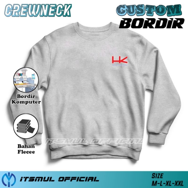 Crewneck HK Hutama Karya Bordir Custom