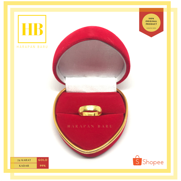 Cincin Emas 24 Karat 99% - Modern Ring | Cincin Kawin, Model Ukir
