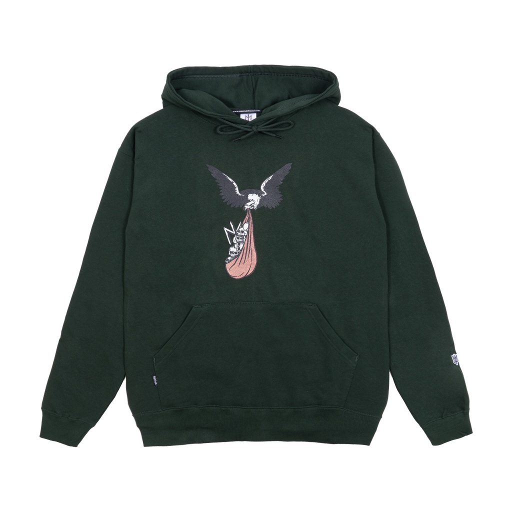 MATERNAL DISASTER TRAER DARK GREEN HOODIE