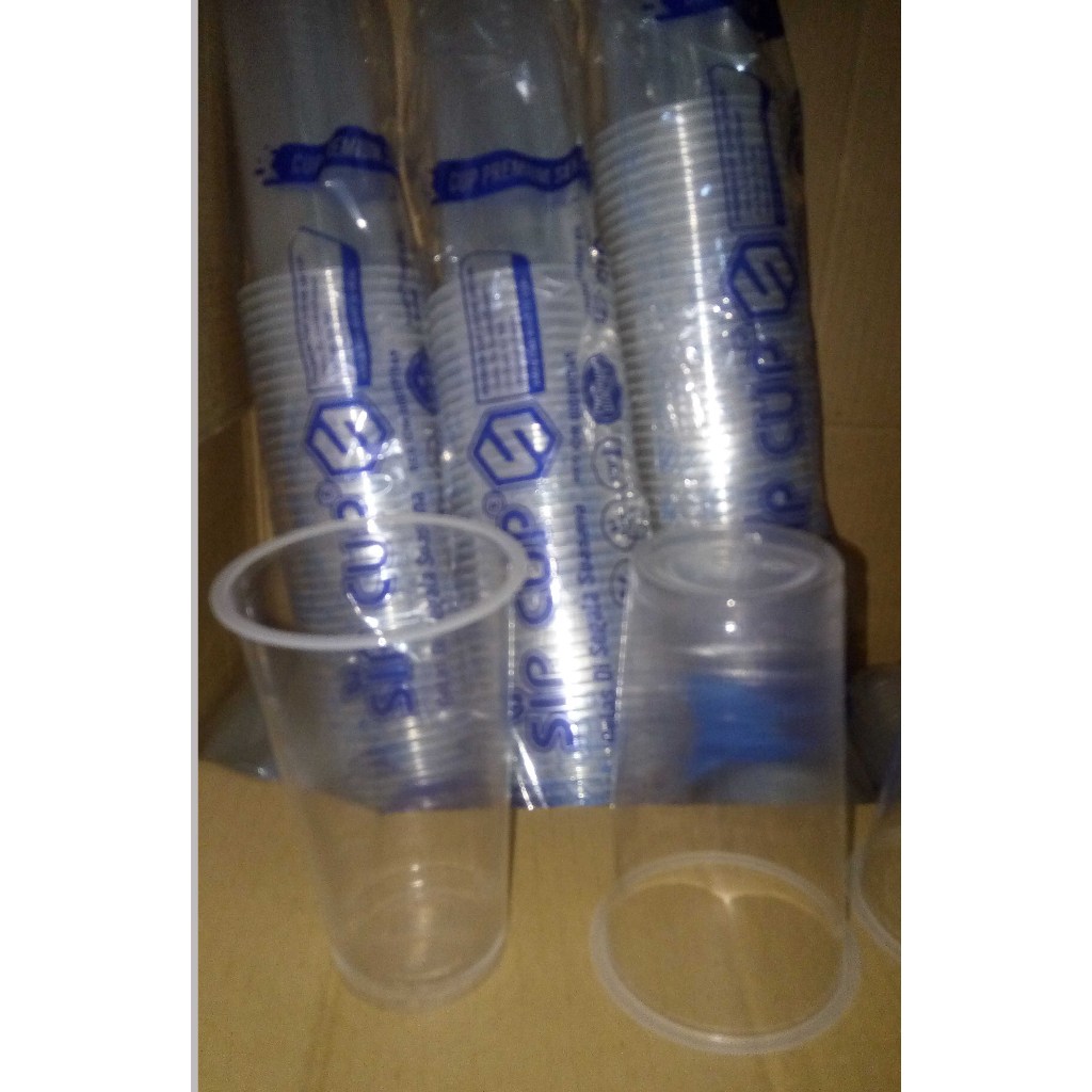 Gelas plastik 22 Oz Gelas Cup 22oz DATAR  GELAS PREMIUM SIP 1 DUS ISI 1000 PCS