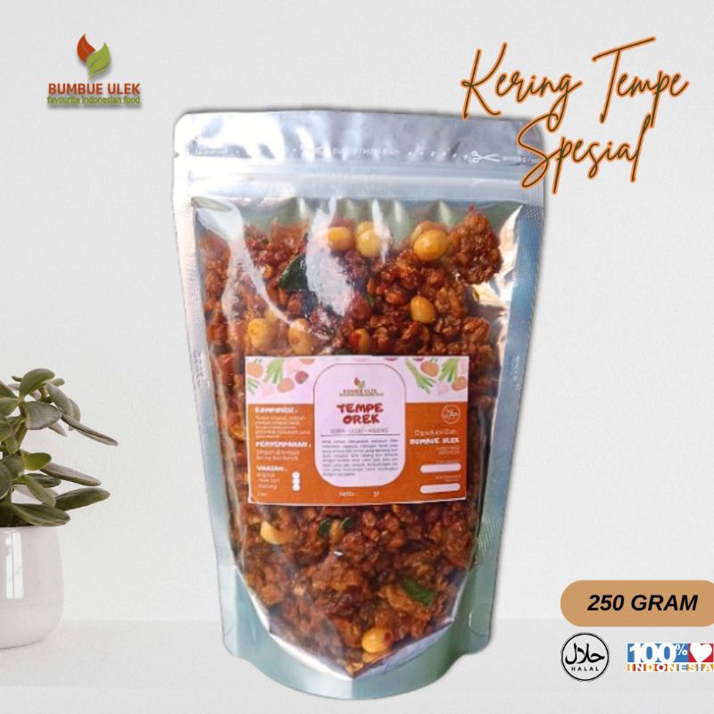 

Kering Tempe Spesial Orek Tempe Spesial Kacang Pedas Manis Tanpa Bahan Pengawet Halal Kemasan 250 Gram Cod