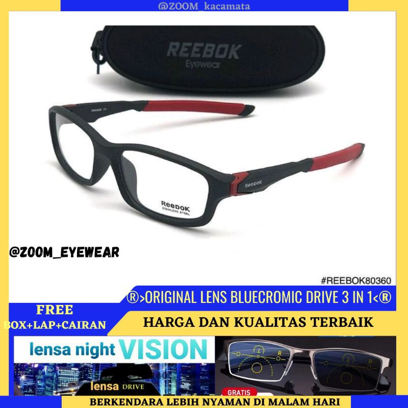 RBX-Kacamata Baca Plus Pria Sporty Lensa Bluecromic Antiradiasi 3 IN 1 |  Kacamata Baca Autofokus