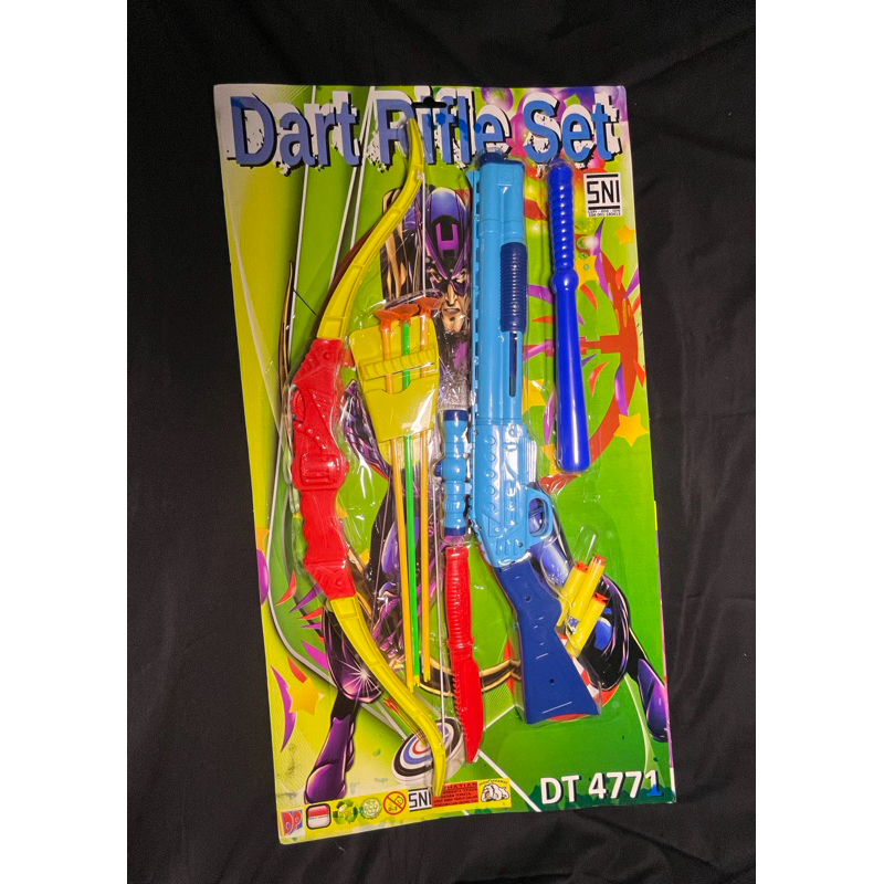Mainan Dart Rifle Set Panahan dan Tembakan Anak Laki Laki
