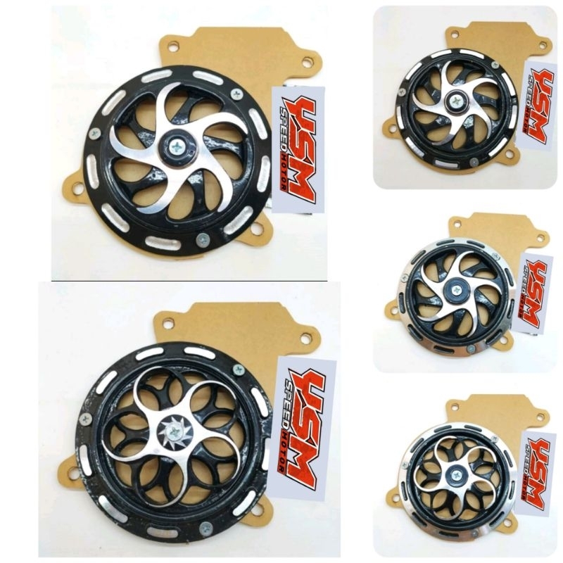 Cover tutup fan CVT set spinner spinner putar motif sabit dan bulat/kembang untuk motor Yamaha Nmax 