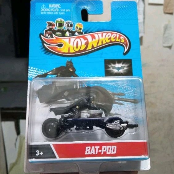 HOT WHEELS BATMAN BAT POD LABEL MERAH