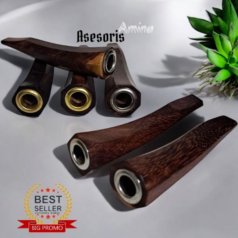 Once Pipa cangklong kayu Gali Asem motif segi unik lengkung