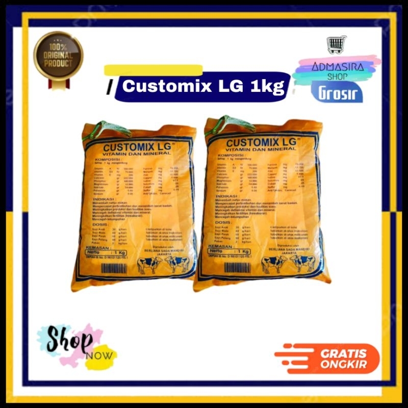 MINERAL CUSTOMIX LG 1 kg Vitamin dan Mineral Sapi Kambing Domba Berkualitas 1kg