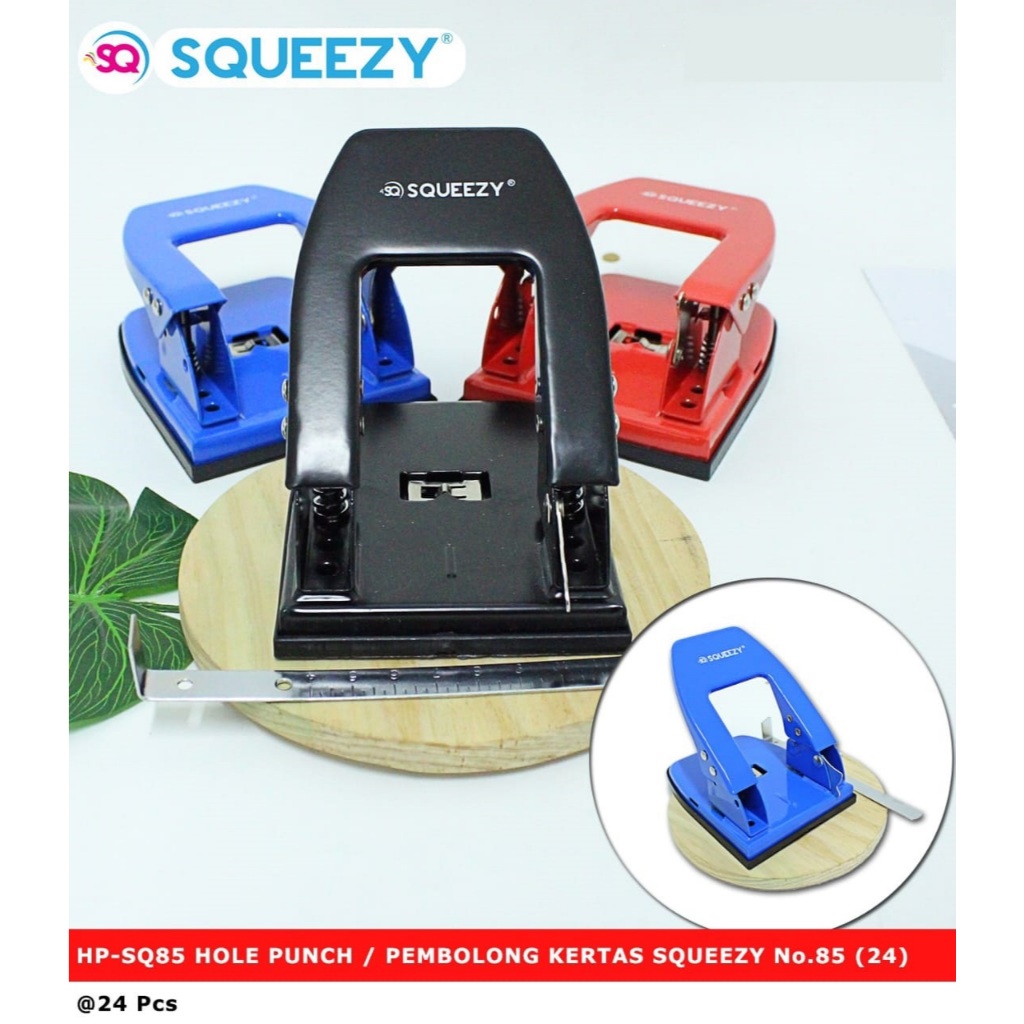 

[1 Pcs] Punch Squeezy No.85 / Pembolong Kertas Dua Lobang Squeezy No.85