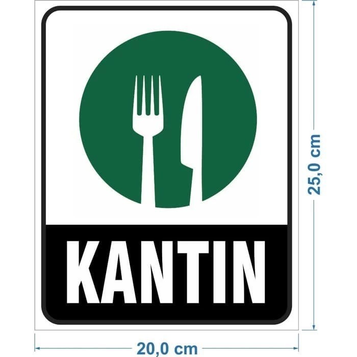 

STIKER SIGN KANTIN 20X25CM