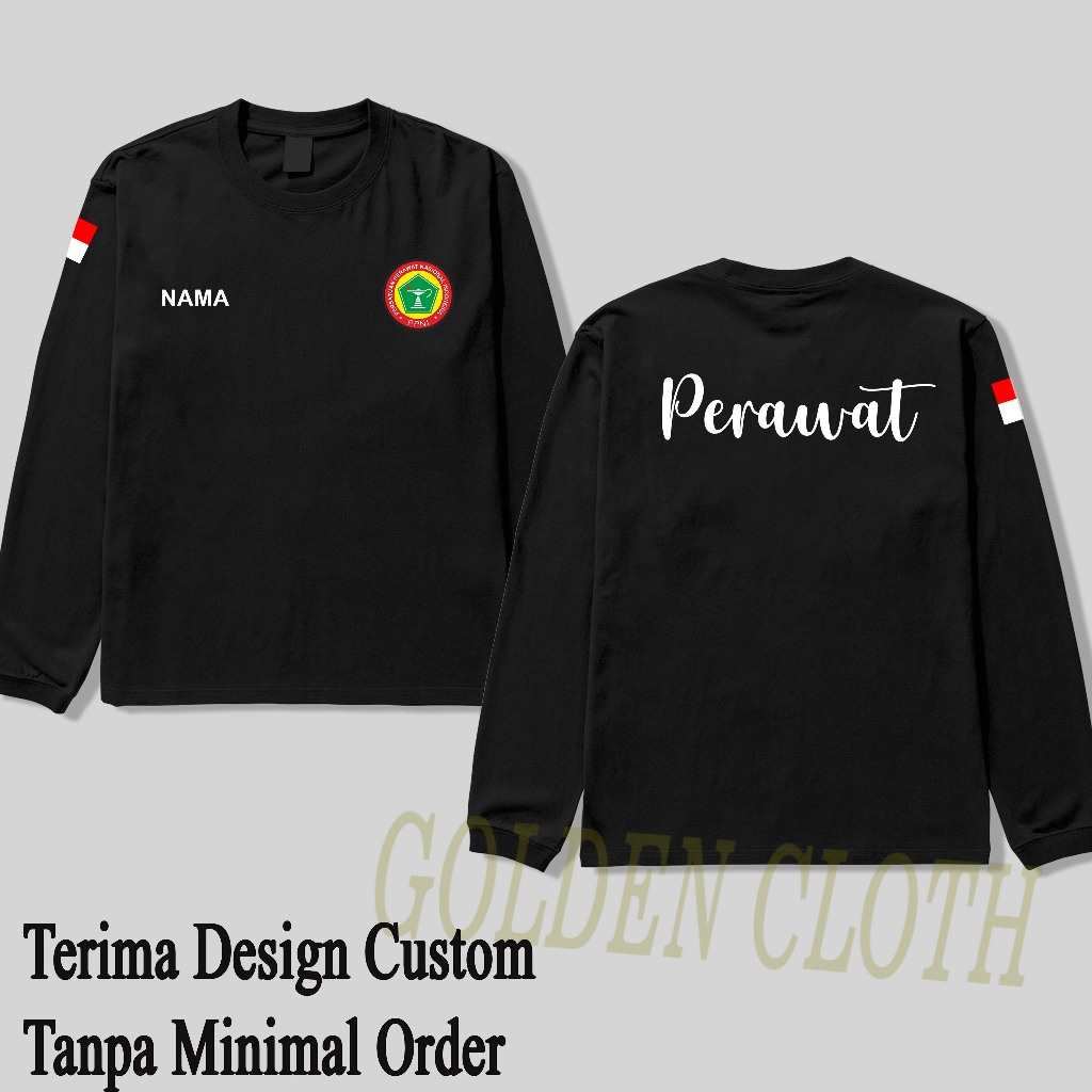 KAOS PERAWAT PPNI LOGO CUSTOM NAMA BAJU PERAWAT LENGAN PANJANG