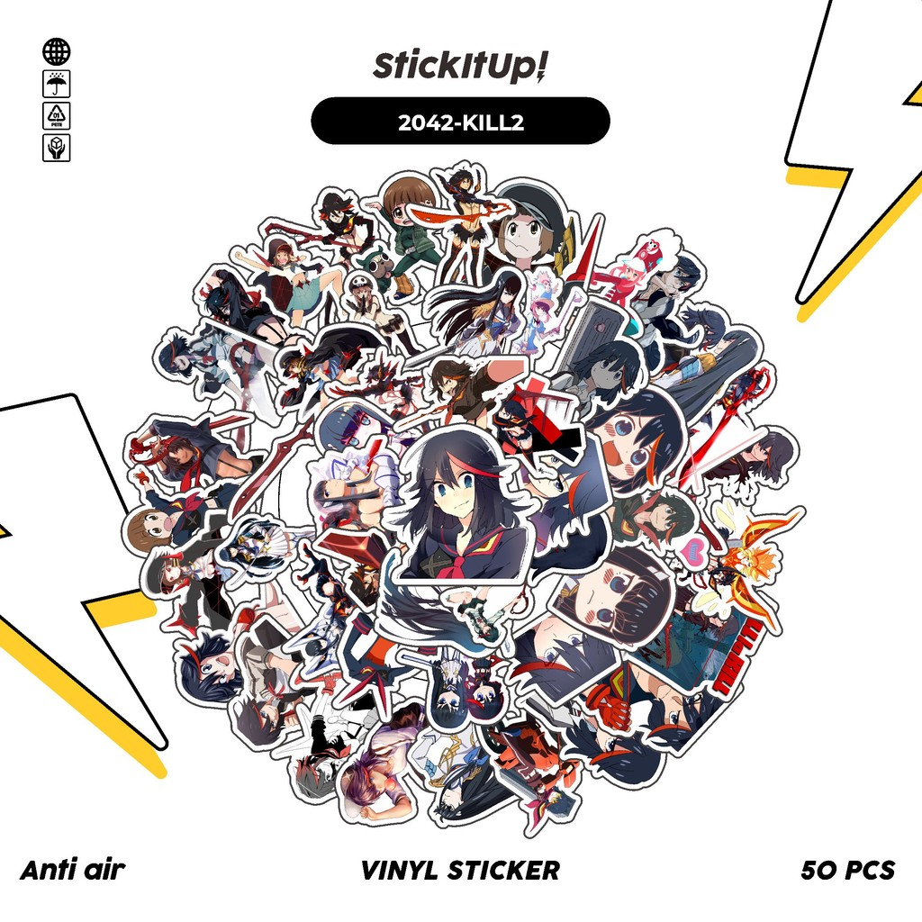 

COD✨ 50 Pcs Stiker Pack ANIME SERIES KILL LA KILL CHARACTER MIX 02 Lucu Aesthetic Vynil Waterproof untuk Freebies Sticker Buku Journal Casing HP Laptop
