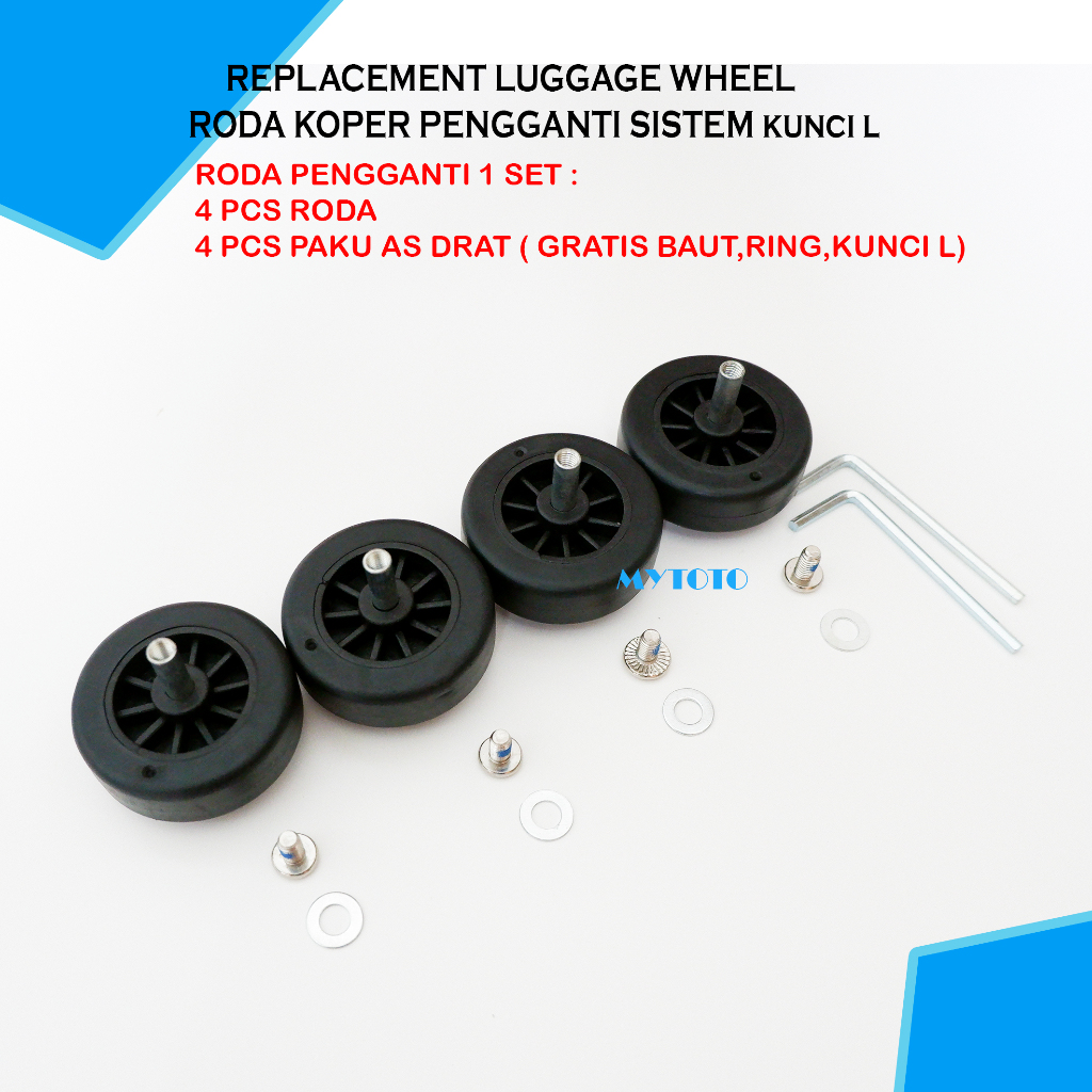 RODA KOPER SINGLE | DIAMETER 40MM | GRATIS BAUT, RING DAN KUNCU L