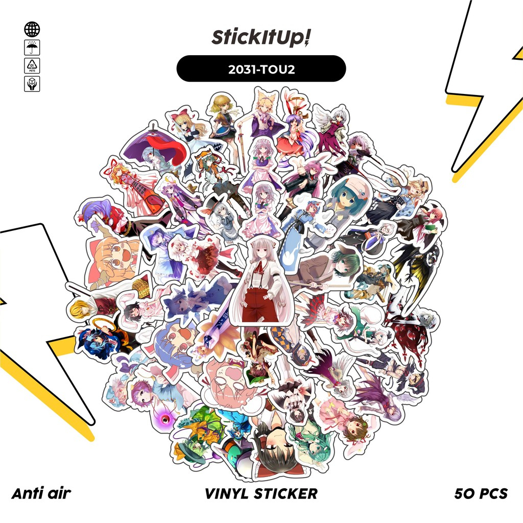 

COD✨ 50 Pcs Stiker Pack GAME SERIES TOUHOU PROJECT CHARACTER MIX 02 Lucu Aesthetic Vynil Waterproof untuk Freebies Sticker Buku Journal Casing HP Laptop
