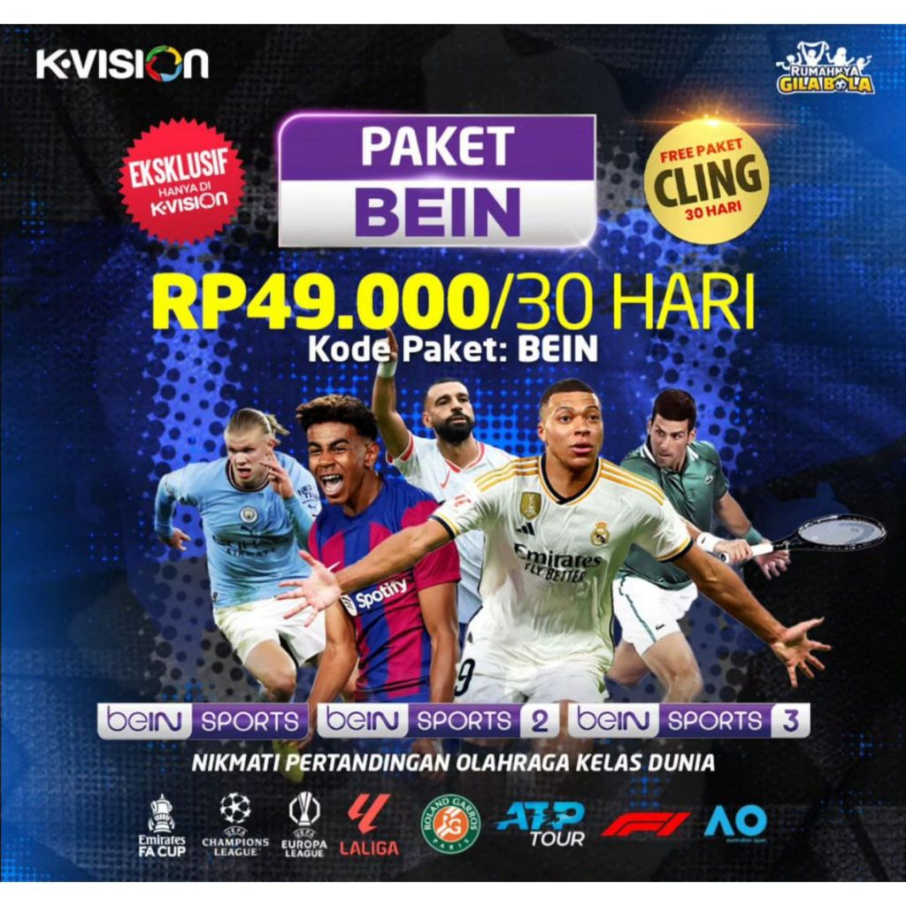 BEIN SPORT K-VISION 30 HARI
