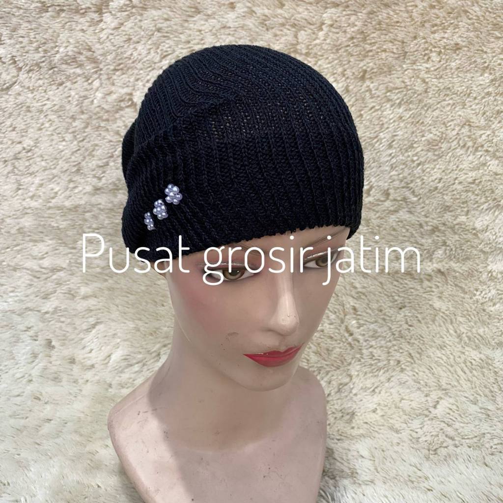 Topi kupluk ciput rajut wanita kerpus ciput hijab ibu turban rajut nenek songkok emak