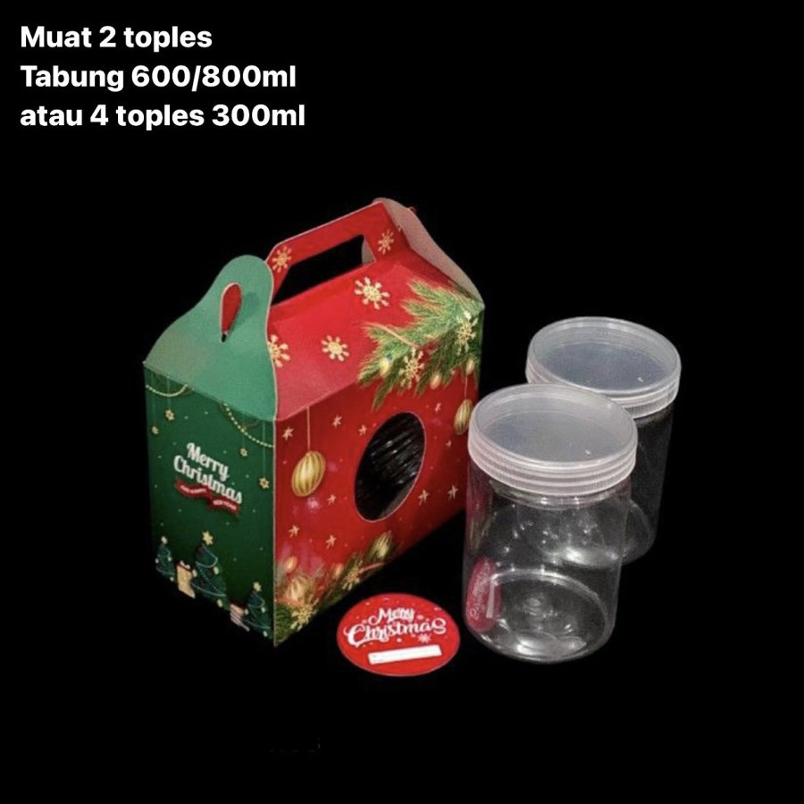 

Gable Box Parcel Natal 1 Pack Isi 3 Pcs Dus Kue Hampers Motif Christmas Ukuran 10x19x14cm