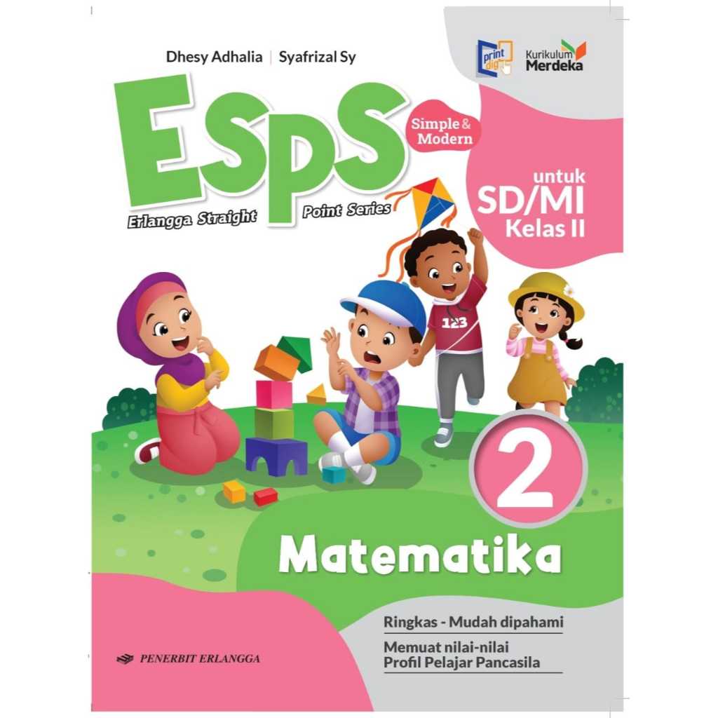Buku Esps Matematika Kelas 2 SD Kuriukulm Merdeka Penerbit Erlangga Buku Original