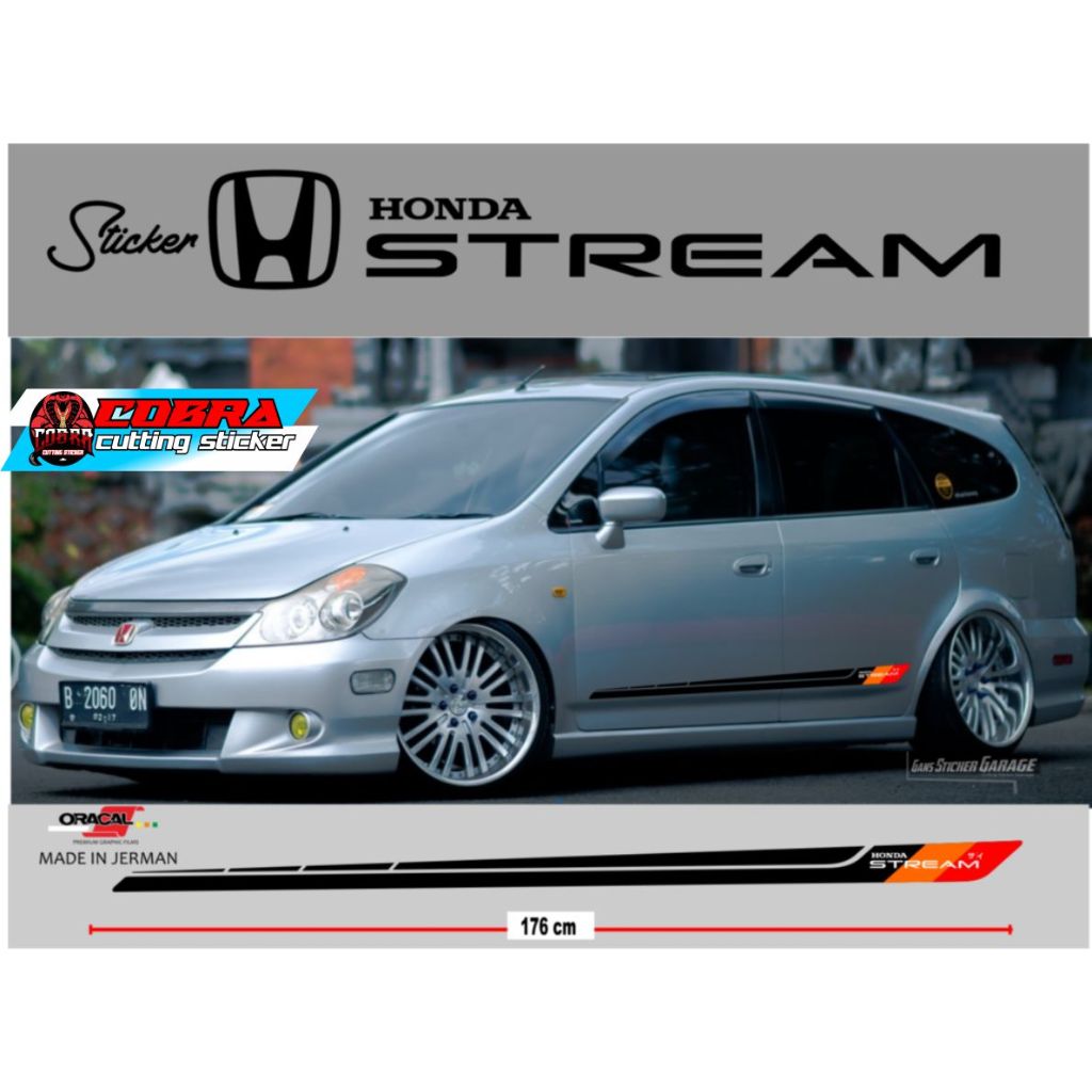 STICKER HONDA STREAM CUTTING STICKER BODY SAMPING AKSESORIS HONDA STREAM
