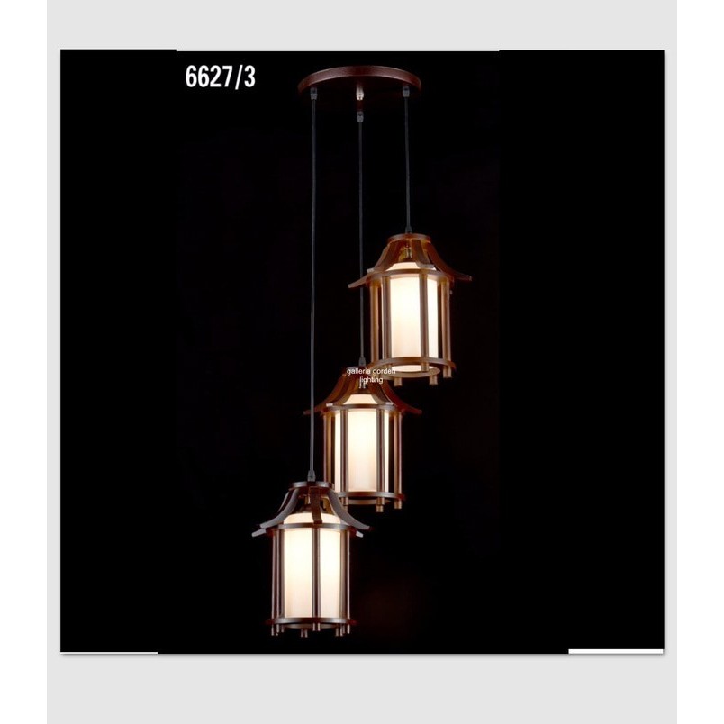 SL6627-3 LAMPU GANTUNG HIAS ANTIK MINIMALIS RUANG TAMU FITTING E27 PENDANT LAMP