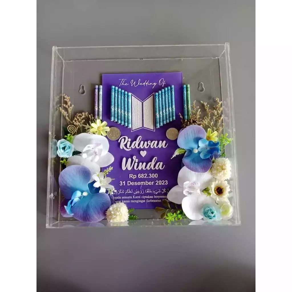 Mahar Pernikahan Akrilik 30x30 / Mahar Akrilik Murah