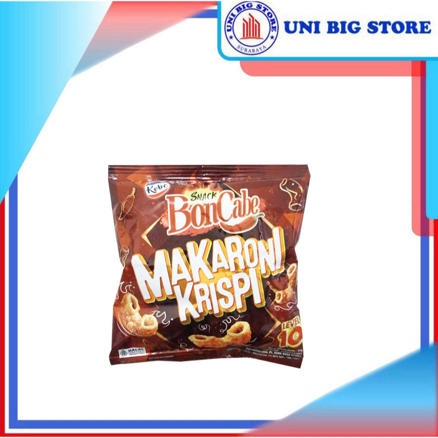 

Boncabe Makaroni Krispi Snack Macaroni Pedas 27 gr Level 10 Merah Kobe