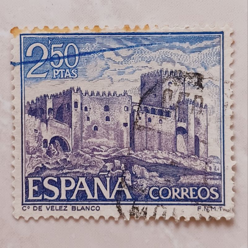 

(AD) Perangko Spanyol 1969 Castles (1969) - Castle of Vélez Blanco 2,50 peseta Used