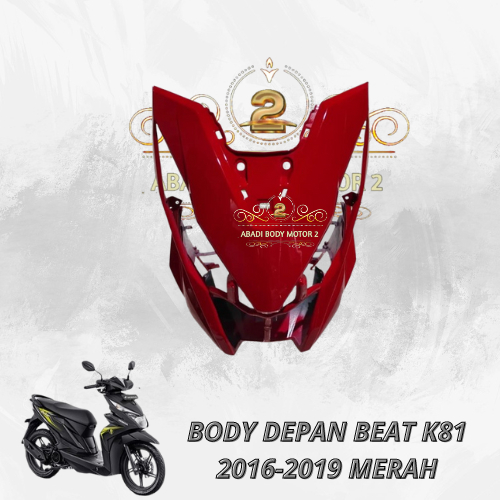 Tameng lampu depan kap depan Beat k81 2018 - 2019 fi esp eco street original abs MERAH