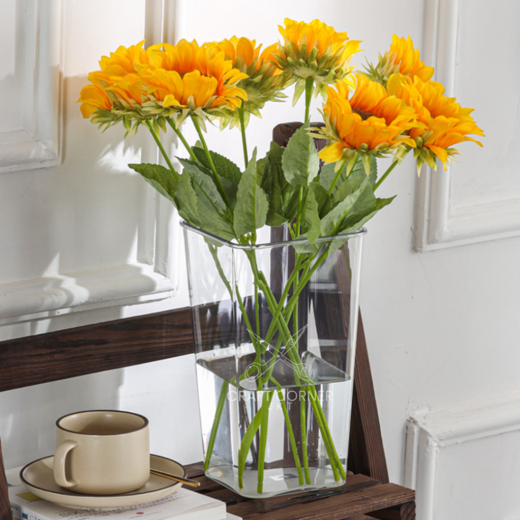 Pot Transparan Bening Akrilik Mika Plastik Bulat Persegi Vas Bunga Tanaman