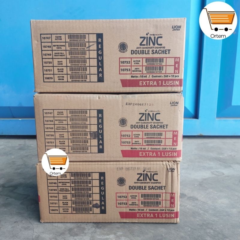 ZINC SAMPO SACHET 1 DUS / KARTON | 10 ML | BLACK SHINE | HIJAB HAIRFALL | REFRESHING COOL | SOFT CAR