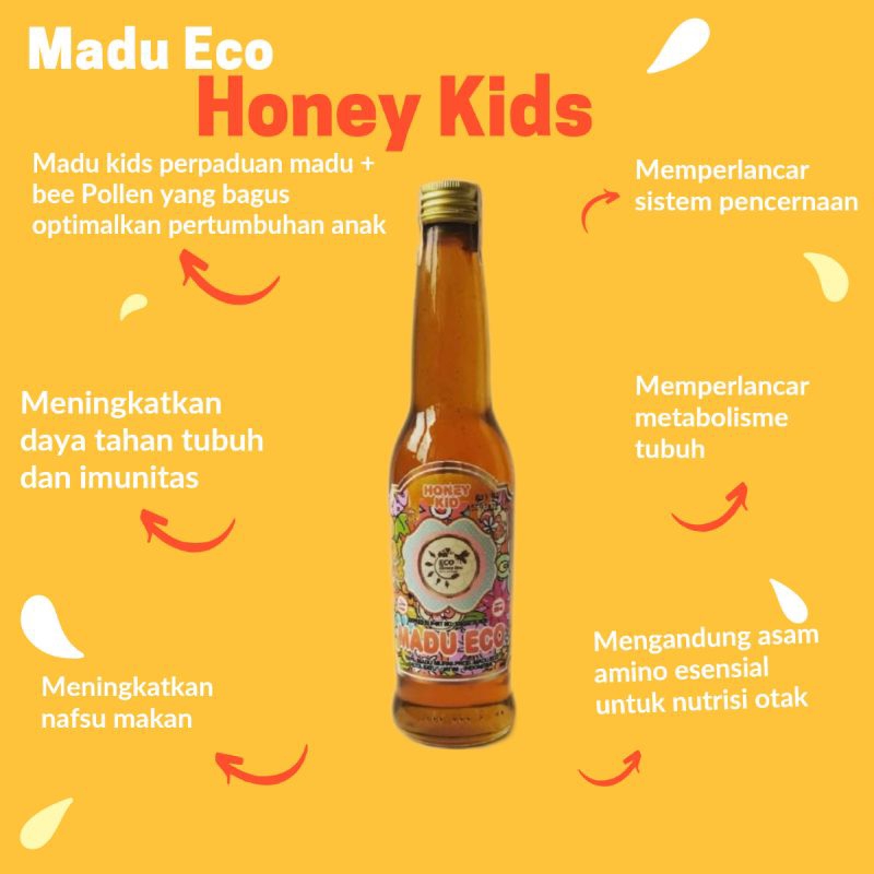 

Madu Eco Kids 300 ml | Honey Kids | Madu Asli | Madu Murni
