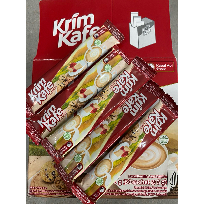 

Krim Kafe Kapal Api Kreamer Kopi Low Sodium isi 50 sachet