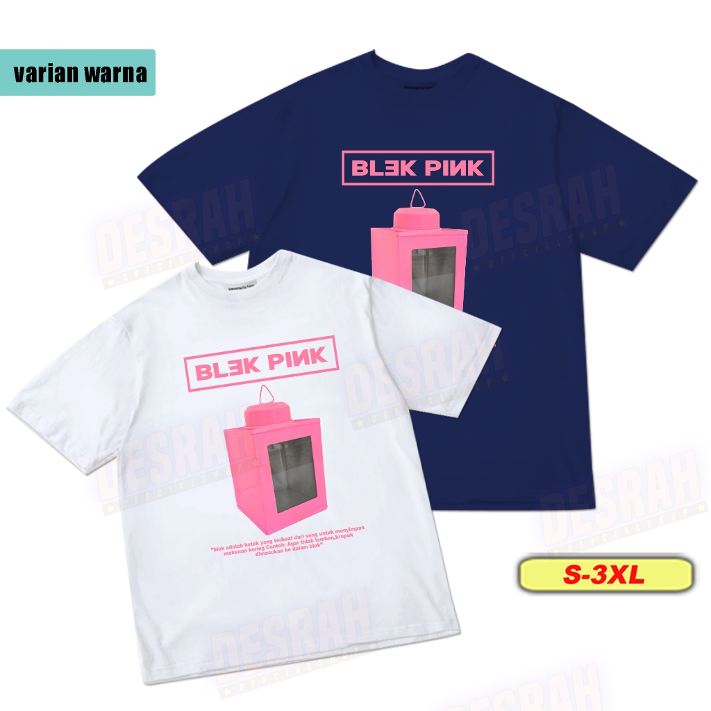 kaos cotton premium 30s kaleng kerupuk blekpink