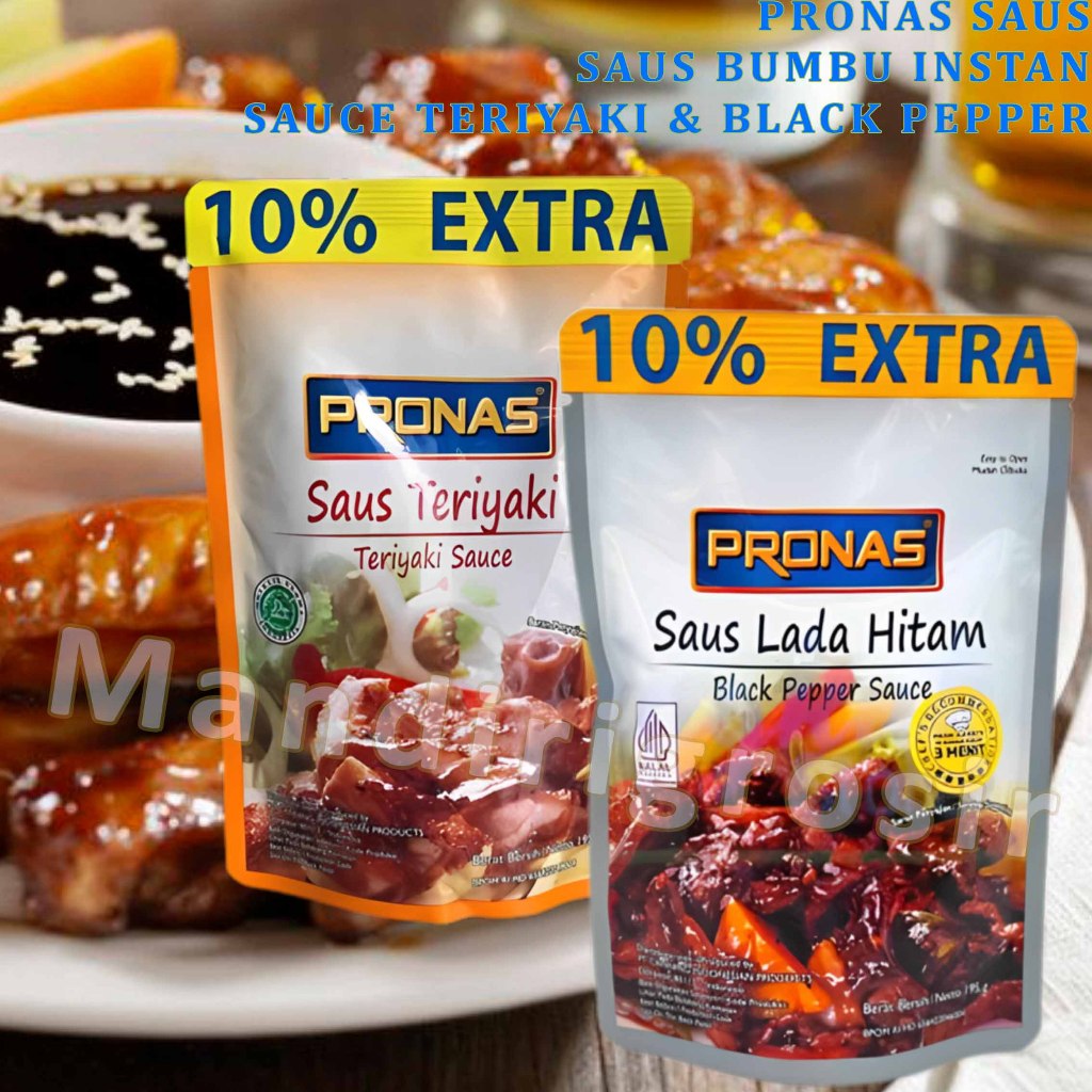 

Saus Bumbu Instan * Pronas Sauce * Saus Rasa Teriyaki & Lada Hitam * 195gr