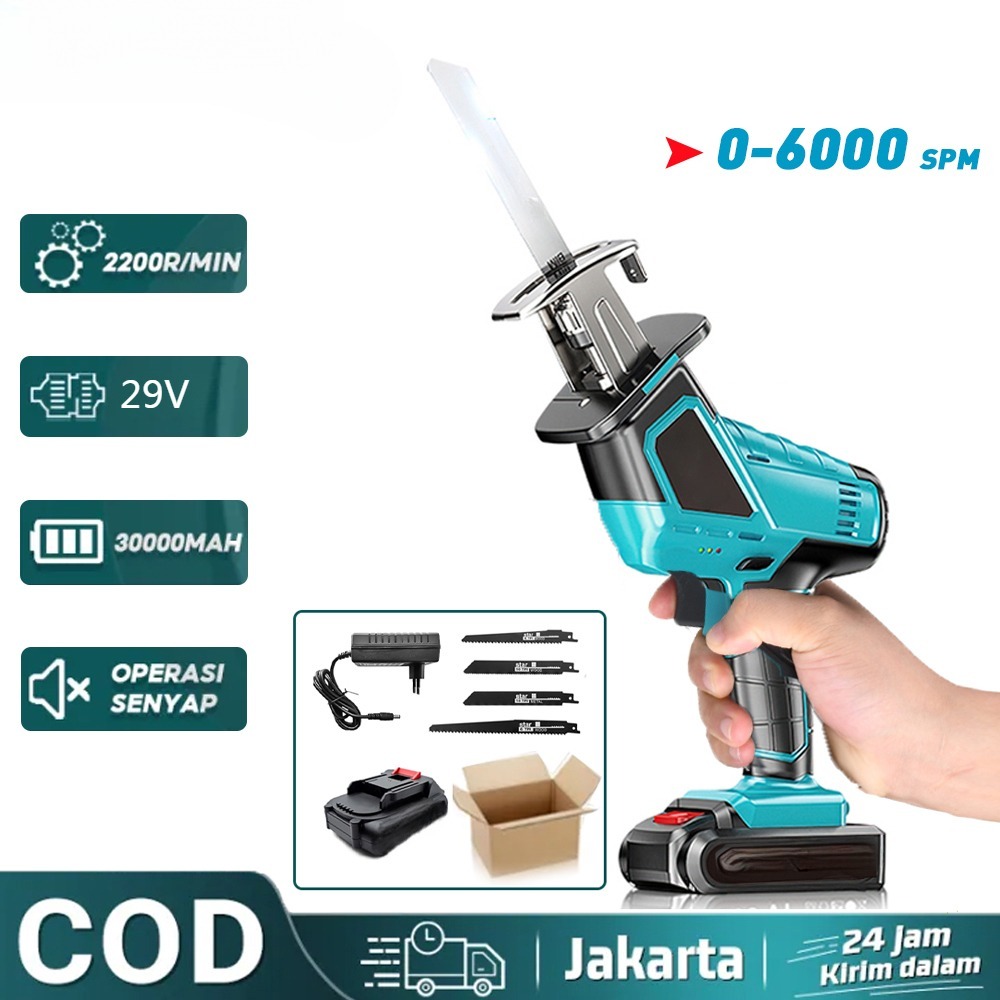 Cordless Reciprocating Saw Mini Chainsaw Cordless Chainsaw/ mesin gergaji kayu/ gergaji listrik/ ger