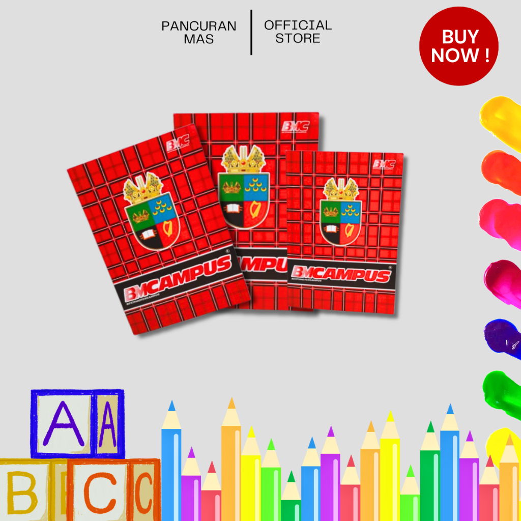 

Buku Tulis Sekolah BMCampus Panjang 36 Lembar Satuan Random ( 1 pcs )