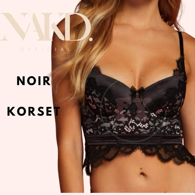 FYP Noir Korset Bra Renda BH Wanita Kawat Cup Besar Sexy Big Size