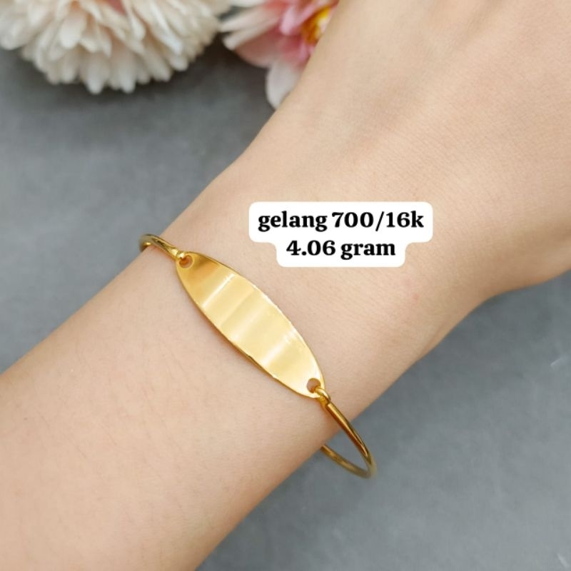 gelang nama bisa request nama model terbaru emas asli kadar 700 gelang  nama