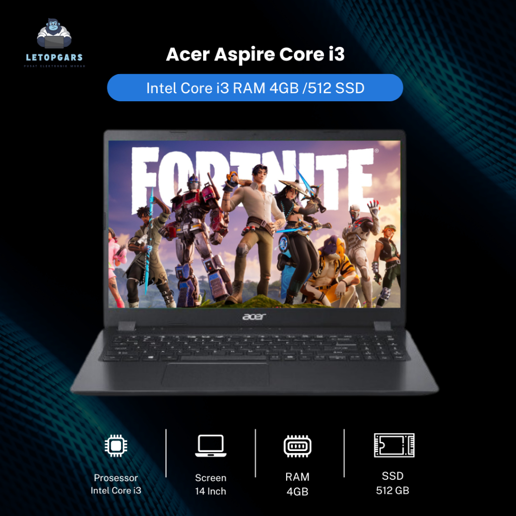 LAPTOP Acer Aspire Core i3/ RAM 4GB /512 SSD