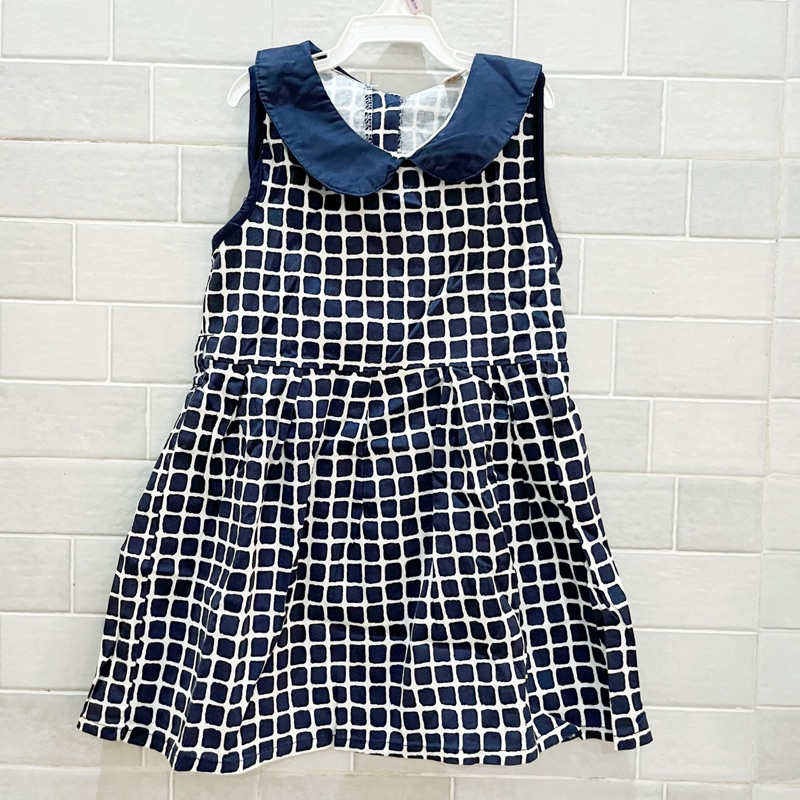 Dress anak berkerah kotak kotak