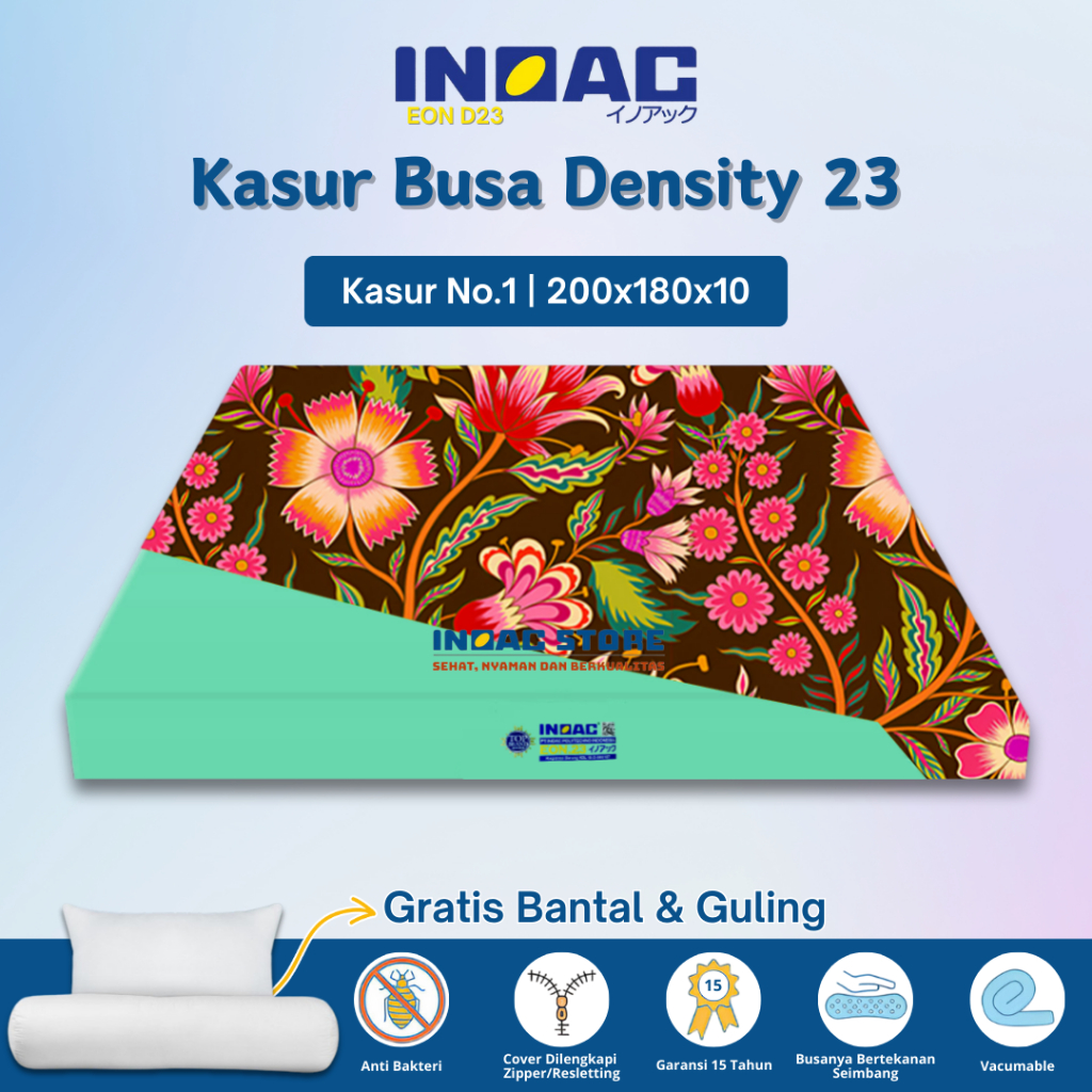 (200x180x10) Alas Tidur Kasur Busa Inoac No 1 Tebal 10 cm Garansi 20 Tahun Asli Murah By Inoac Store