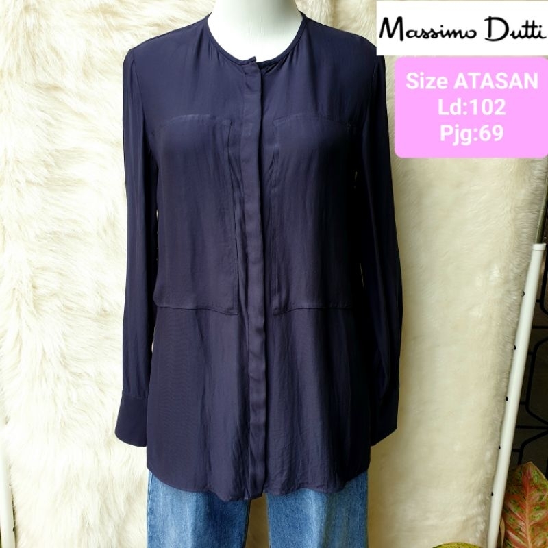 MASSIMO DUTTI Baju Atasan Kemeja Lengan Panjang Wanita