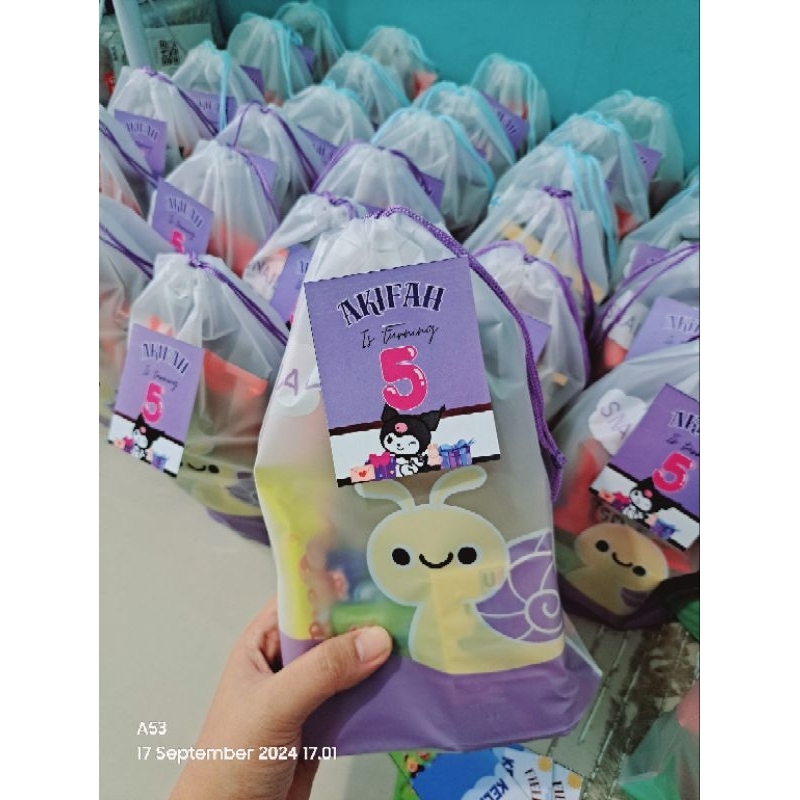 

Ready Bingkisan ulang tahun anak /Paket snack ulang tahun/goodie bag/souvenir ulang tahun/Paket snack