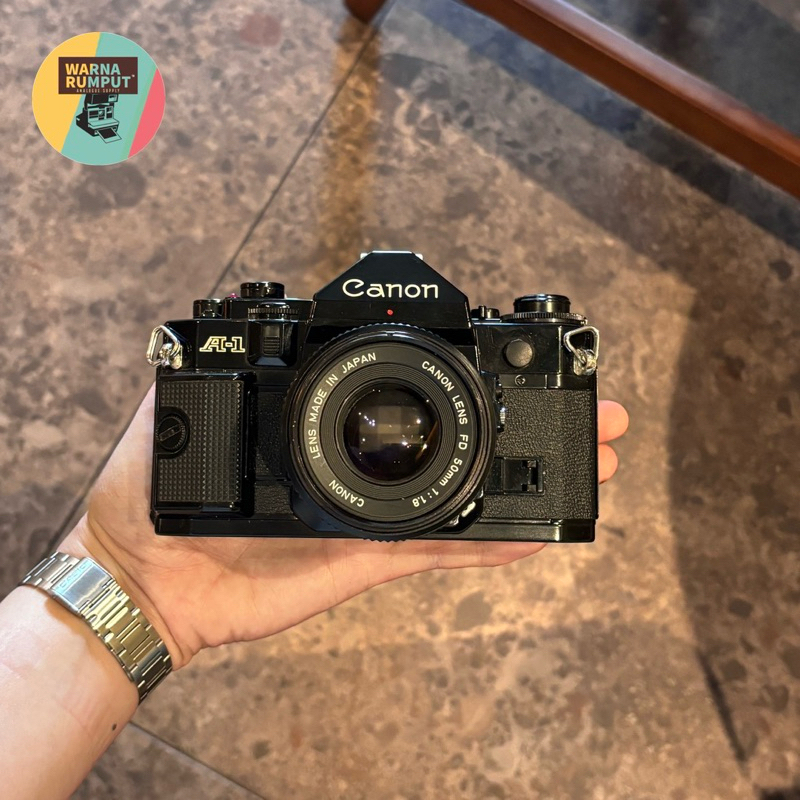 Canon A-1 & Lensa New Canon FD 50mm F1.8 ISTIMEWA Kamera analog cocok untuk pemula